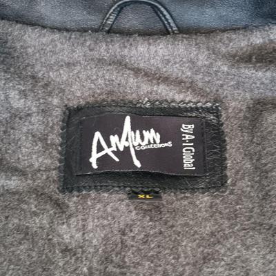 SHARP! ANJUM MEN'S GENUINE LEATHER TRENCH COAT (XL)