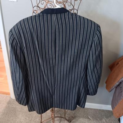 MEN'S BERT PULITZER SUEDE SPORT COAT MADE IN THE PHILIPPINES, THE OTHER IS MADE IN ITALY
