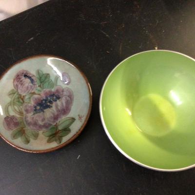 Metal Bird Plates, Carving Untensils, Metal Bowls, Decorative Bowls Lot