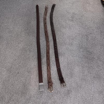 MEN'S LEATHER, GENUINE LIZARD AND SIMULATED LEATHER BELTS
