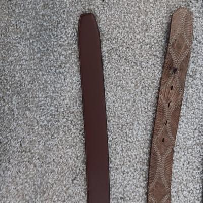 MEN'S LEATHER, GENUINE LIZARD AND SIMULATED LEATHER BELTS