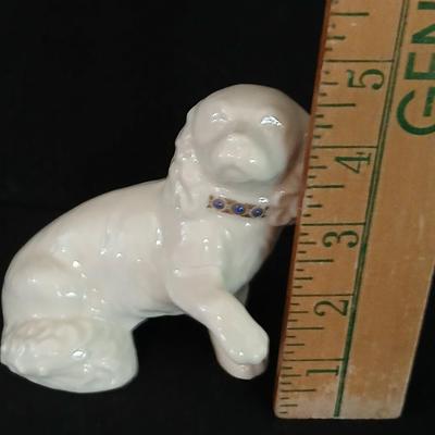 Adorable Lenox China Jewels Collection Porcelain Spaniel dog figure