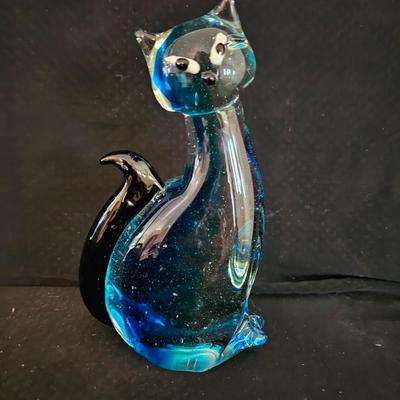 Vintage Heavy glass Murano? Cat