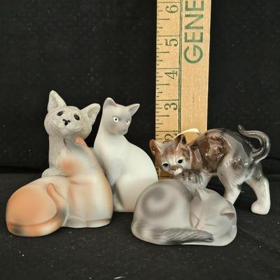 Collection of cat figures - Avon Porcelain- Quarry Critter stone - adorable kitties!