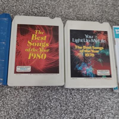 ELVIS ON CD, 8-TRACK TAPES AND A COLLECTION OF 78'S RECORDS