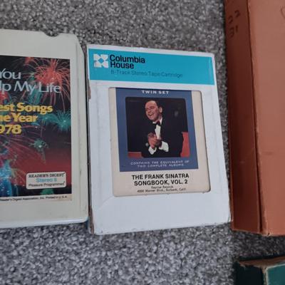 ELVIS ON CD, 8-TRACK TAPES AND A COLLECTION OF 78'S RECORDS