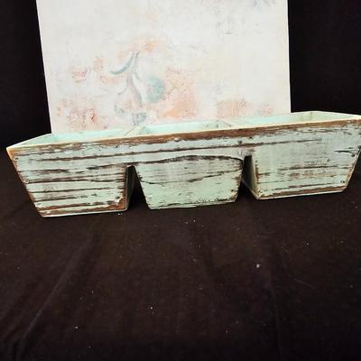 Canvas wall art of a pair of hooded parrots and a wooden Live Love Laugh box