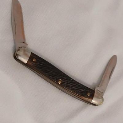 Collection of small vintage pocket knives - Eaton bank