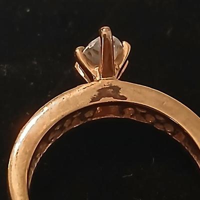 Two ladies' rings - Engagement bands - Size 8