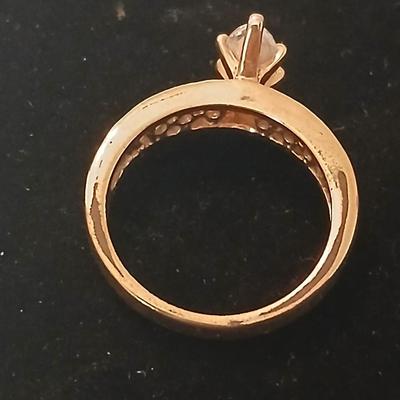 Two ladies' rings - Engagement bands - Size 8