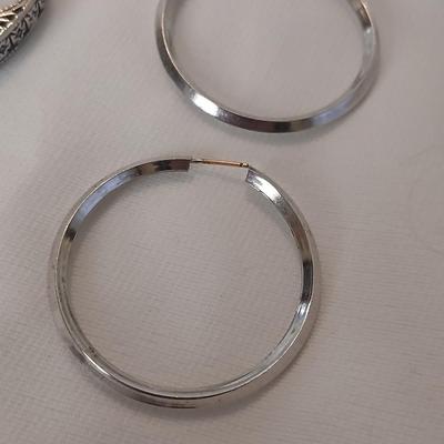 Silver-toned Jewlery earrings, Necklaces and a beautiful ring