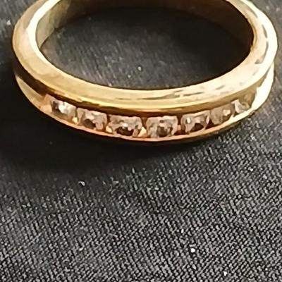 Two gold-toned rings Bling fun!