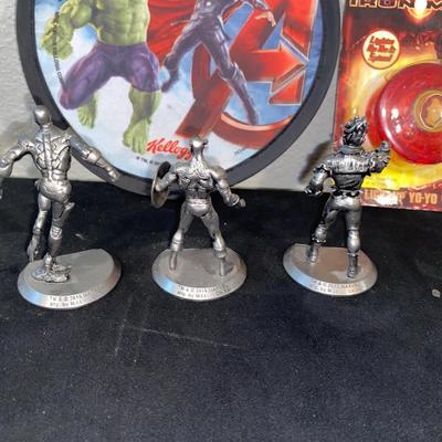 PEWTER ACTION FIGURES, CAPTAIN AMERICA, IRON MAN, GHOST RIDER, AND MORE!