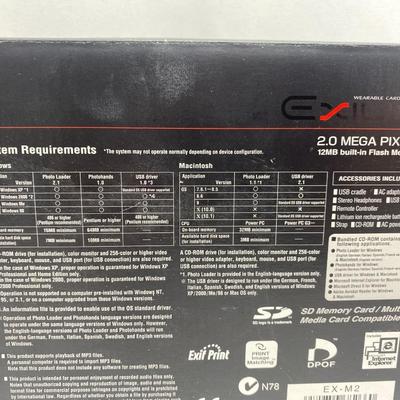 CASIO EX-M2 WEARABLE CARD CAMERA 2.0 MEGA PIXEL