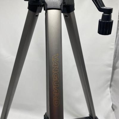 FUJI DIGITAL CAMERA IN A CASE AND A TRIPOD