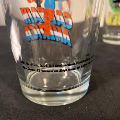 CAPTAIN AMERICA, THE AMAZING SPIDER-MAN AND INCREDIBLE HULK PINT GLASSES