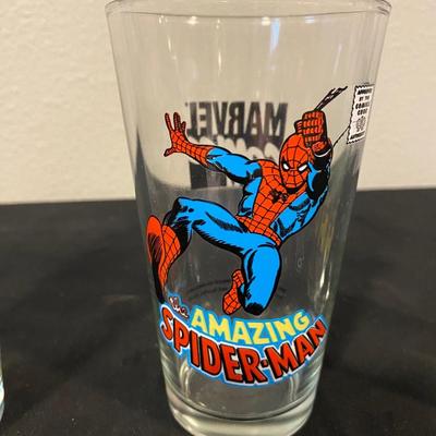 CAPTAIN AMERICA, THE AMAZING SPIDER-MAN AND INCREDIBLE HULK PINT GLASSES