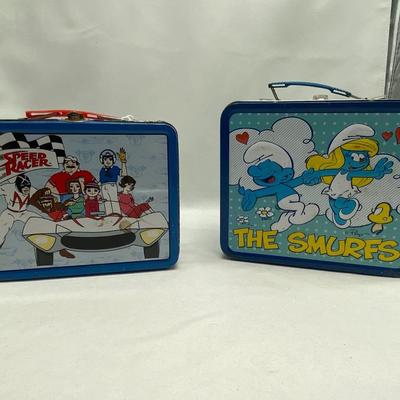THE SMURFS AND SPEED RACER LUNCH BOXES