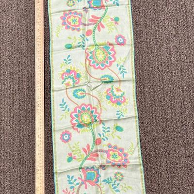 100% SILK hand rolled long rectangle scarf pastels