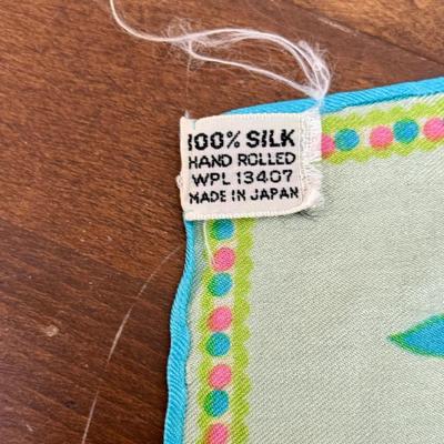 100% SILK hand rolled long rectangle scarf pastels