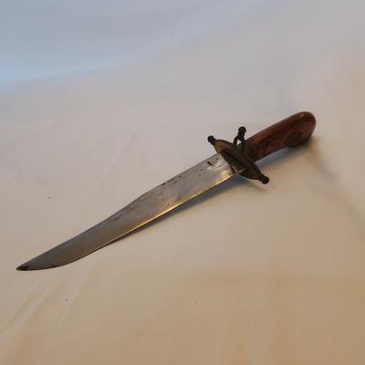 Vintage India Carved Wood Knife and Fork