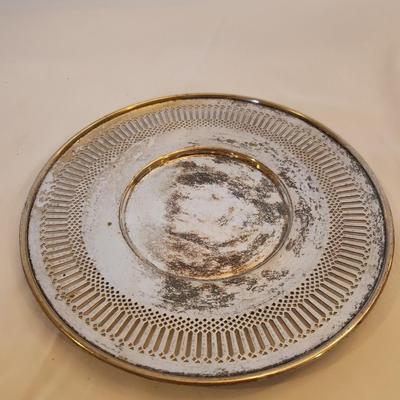 Elizur G. Webster and Son silverplated serving plate