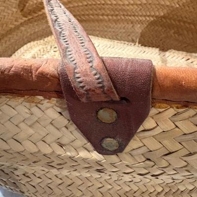 Large Leather Handled Baskets (PB-ES)