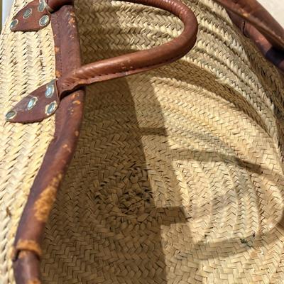 Large Leather Handled Baskets (PB-ES)
