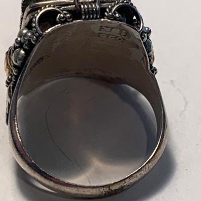 Sterling Brooch & Secret Compartment Ring