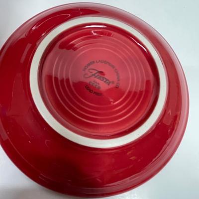 Fiestaware Place Setting Scarlet Red 5 pc Plates Bowls Cup & Saucer