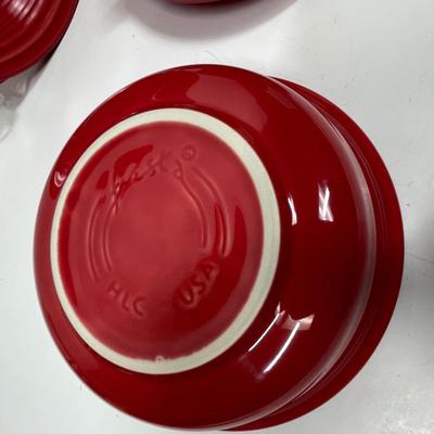 Fiestaware Place Setting Scarlet Red 5 pc Plates Bowls Cup & Saucer