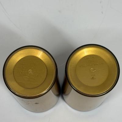 Vintage Gold & Black Thero-Serv Insulated tumblers made by West Bend