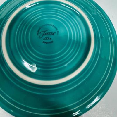 Fiestaware Place Setting Turquoise 4pc Plates Cup & Saucer