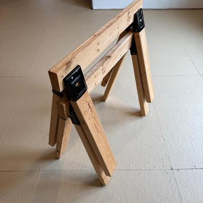 1263 Pair of Wooden Sawhorses