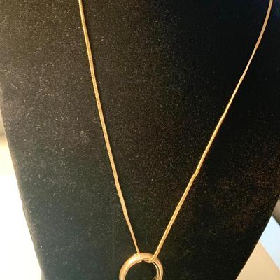 14k Gold Band & 16” Necklace