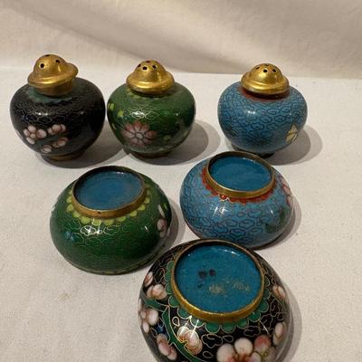 Cloisonné Salt & Pepper Vessels (LR-ES)