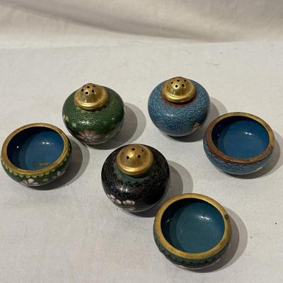 Cloisonné Salt & Pepper Vessels (LR-ES)
