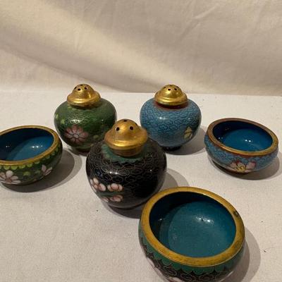 Cloisonné Salt & Pepper Vessels (LR-ES)