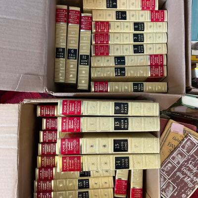 Boxes of books - Funk Wagnall encyclopedia 1959-1966