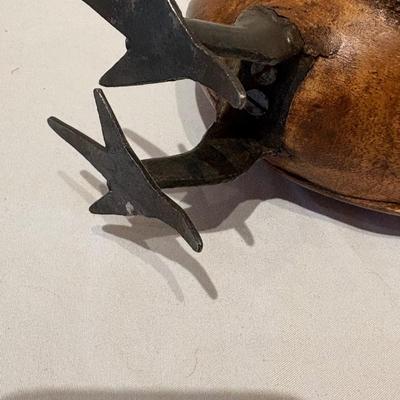 Grace Cathey Metal Chicken Sculpture & Small Wood /Metal Chicken (LR-ES)