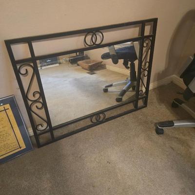 Heavy Metal Frame Wall Mirror