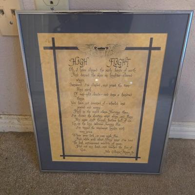 Framed poem