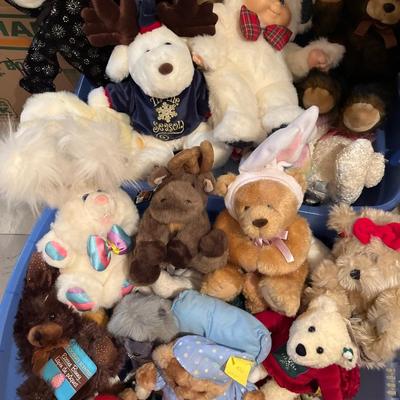 Large bag of stuffed animals