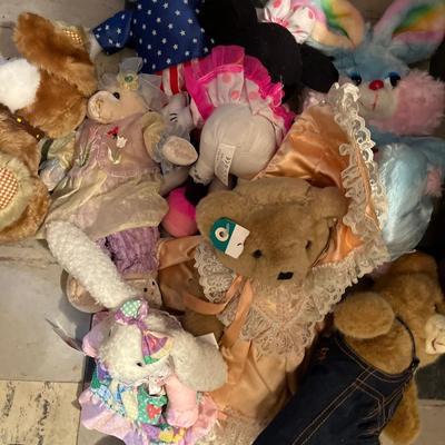 Large bag of stuffed animals