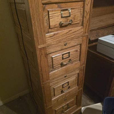 Wood filing cabinet