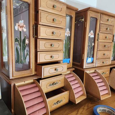 2 Table Top Jewelry Boxes Chests