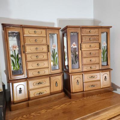 2 Table Top Jewelry Boxes Chests