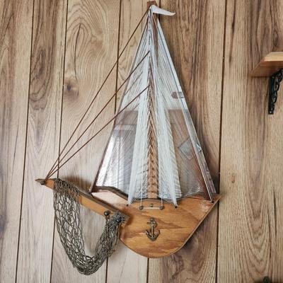 3 String Wood Mirror Art Sailboat Ships Boats Nautical Theme Wall Art 2 Medium size 1 Large