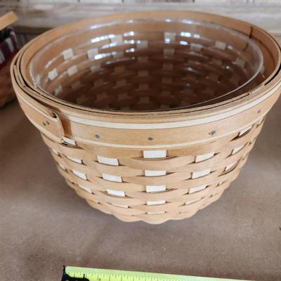 Lot of 7 Longaberger Baskets Planter, Organizer, Recipes, Handle and others
