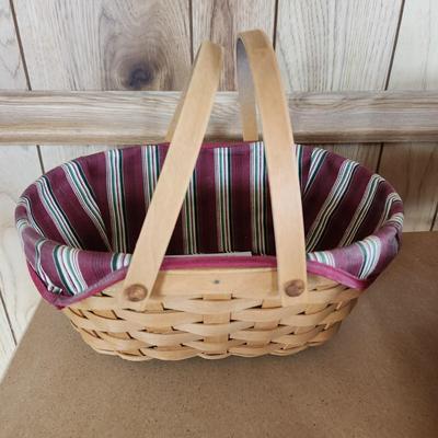 Lot of 7 Longaberger Baskets Planter, Organizer, Recipes, Handle and others